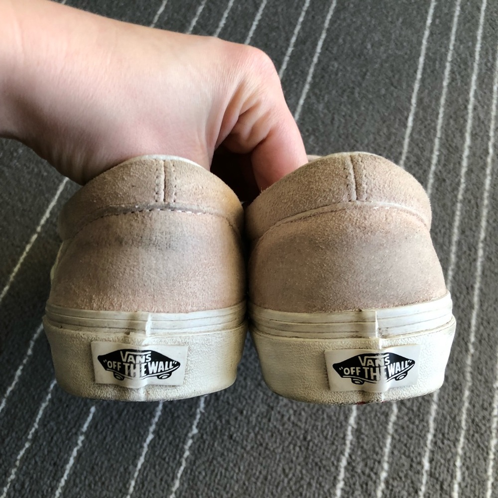 LAST CHANCE Vans Pink Leather Slip On - Picture 5 of 10